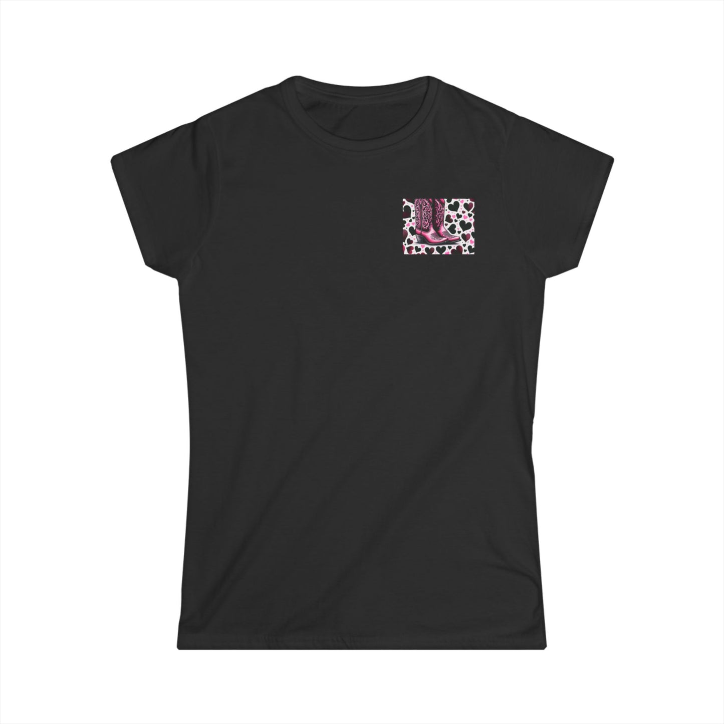 Cowgirl Love Graphic Tee, Women's Heart Print T-Shirt, Vintage Western Style Top, Cute Country Music Shirt, Gift for Rodeo Lovers