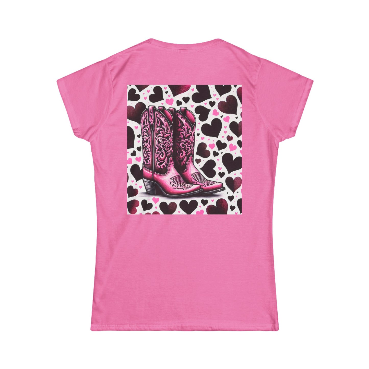 Cowgirl Love Graphic Tee, Women's Heart Print T-Shirt, Vintage Western Style Top, Cute Country Music Shirt, Gift for Rodeo Lovers