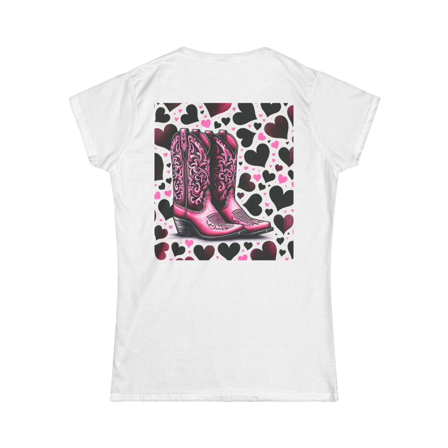 Cowgirl Love Graphic Tee, Women's Heart Print T-Shirt, Vintage Western Style Top, Cute Country Music Shirt, Gift for Rodeo Lovers