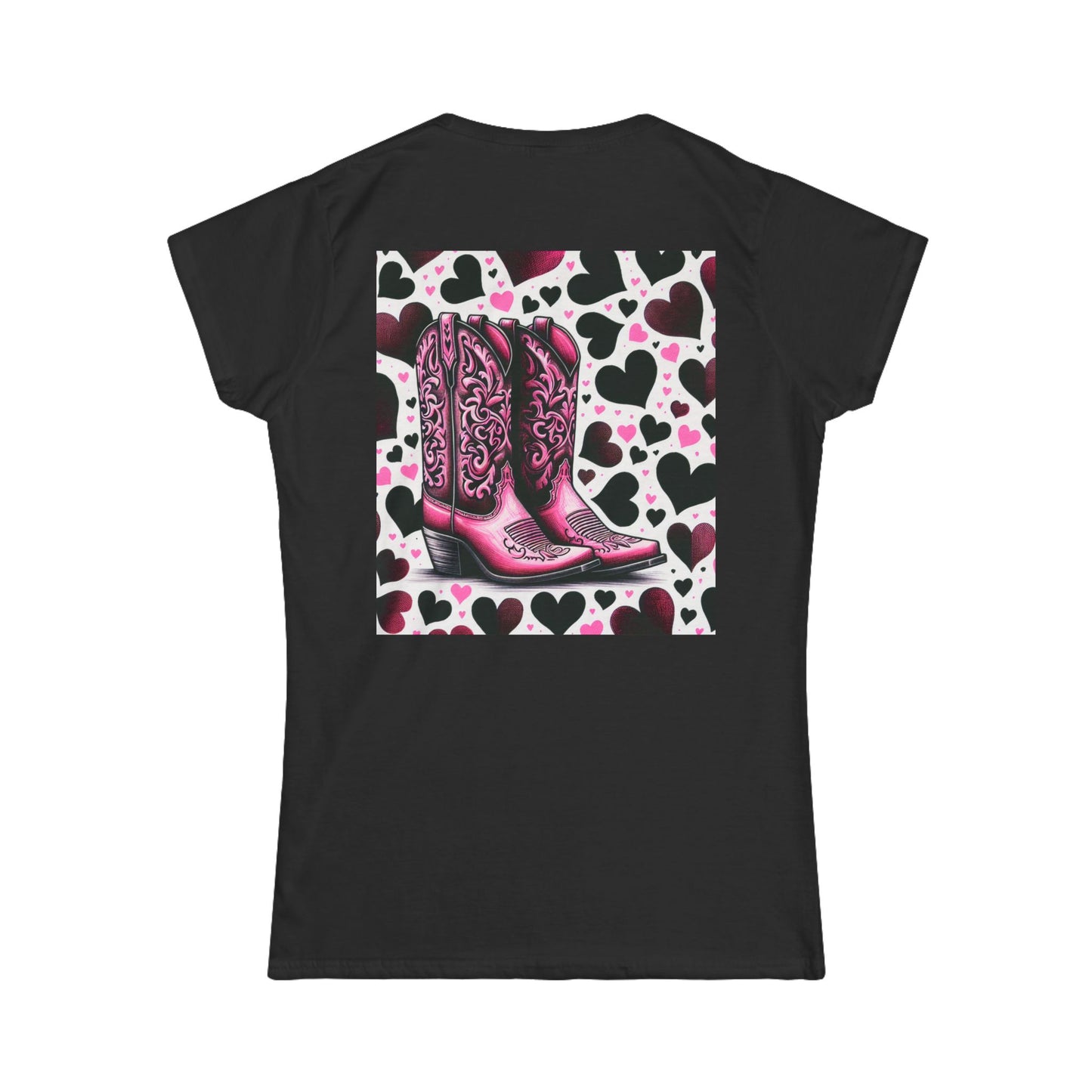 Cowgirl Love Graphic Tee, Women's Heart Print T-Shirt, Vintage Western Style Top, Cute Country Music Shirt, Gift for Rodeo Lovers