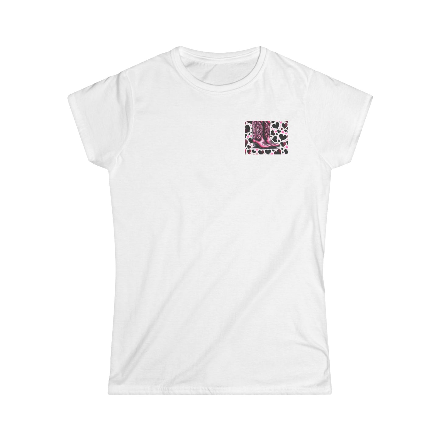Cowgirl Love Graphic Tee, Women's Heart Print T-Shirt, Vintage Western Style Top, Cute Country Music Shirt, Gift for Rodeo Lovers